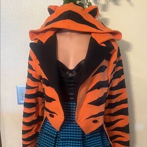 JEREMY SCOTT Tiger Striped Hooded Jacket vintage